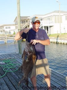 David Swart, of Wilmington, with a 23 lb. scamp caught on a live pinfish. He was fishing out of Topsail Beach on the headboat "Vonda Kay" with Capt. Dave Gardner.