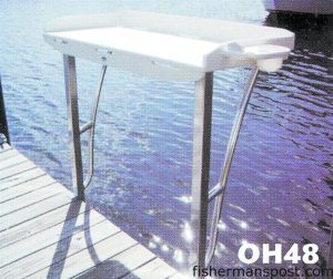 Deep Blue Dockside Fillet Tables (OH48) make for an attractive and functional addition to any angler’s dock.
