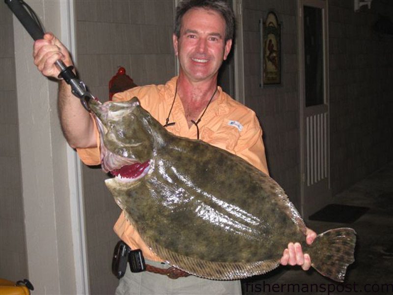 Dr. Jeff Wallen, of Myrtle Beach, SC, with a 10.9 lb. flounder that fell for a large live mullet near Shallotte Inlet.