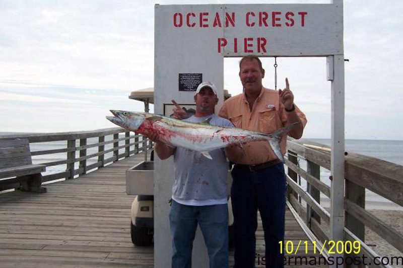 Jimmy Ezzell, of Autryville, NC, with the 30 lb., 2 oz. king mackerel that topped the field at the Ocean Crest Pier Kings of the Coast Tournament. 