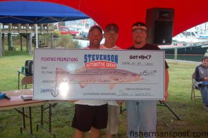 Capts. Ricky Kellum and Walter Bateman took first place at the Jacksonville Speckled Trout Tournament with five specks weighing 13.80 lbs. The hooked their winning trout on live shrimp in Southwest Creek.
