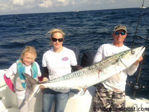 Caroline, Amy, and Capt. Barrett McMullan with the 56.28 lb. king mackerel that anchored their winning 105.10 lb. weight at SKA Nationals in Biloxi Mississippi, earning the "OIFC" fishing team their third Nationals victory in five years.