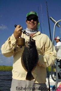 Adam Meyer, of Wells Marine Insurance, with an inshore slam while fishing the southern Cape Fear River with Capt. Mike Pedersen of No Excuses Charters and Riley Rods.